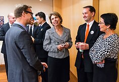 Lietuvos Ambasados Va&scaron;ingtone Ministras patarėjas Rolandas Kačinskas, JAV Lietuvių Bendruomenės Kra&scaron;to valdybos narė Danelė Vidutienė, Rimvydas Baltaduonis, Seimo narė M.A.Pavilionienė
