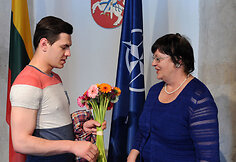 Justinas Jankevičius su mama Silva