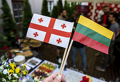 Į Tbilisį pėsti i&scaron;keliaujančio Niko i&scaron;lydėtuvės