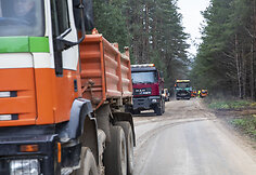 Tvarkoma Upės gatvė Vilniaus rajone