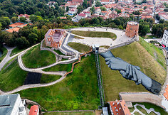 Prancūzų menininko Saype freska ant Gedimino kalno