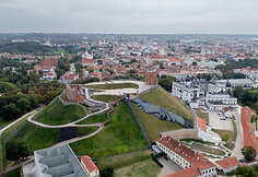 Prancūzų menininko Saype freska ant Gedimino kalno