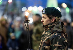 Lietuvos valstybės atkūrimo dienai paminėti simbolinių laužų ceremonija