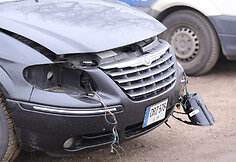 Gyčio Paškevičiaus automobilis po avarijos