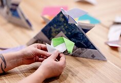 Origami dirbtuvės Palangos kurorto muziejuje.