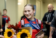 Lietuvos jaunių bokso rinktinės pasitikimas Vilniaus oro uoste