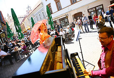 Rasos Kau&scaron;iūtės pasirodymas gatvės muzikos dienoje