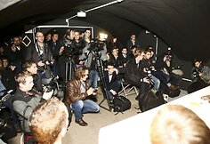 Spaudos konferencijos akimirka