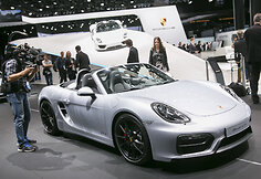 &bdquo;Porsche&ldquo; automobilių stendas Frankfurto automobilių parodoje