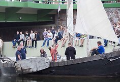 Klaipėdoje sutikta 15 istorinių laivų flotilė