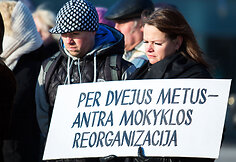 Senamiesčio mokyklos bendruomenės protesto akcija