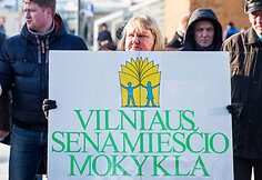 Senamiesčio mokyklos bendruomenės protesto akcija