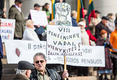Mitingas, skirtas pensijų ir algų didinimui