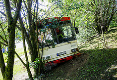 Troleibuso avarija Justini&scaron;kių gatvėje