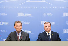 Saulius Skvernelis ir Albrechtas Freiherris von Boeselageris