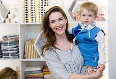 Goda Jokubaitienė su sūnumi