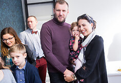 Julija ir Laurynas Žižiai su dukra Lėja