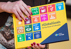 Ra&scaron;inių konkurso &bdquo;Global goals&ldquo; dalyvių pagerbimas &Scaron;vedijos ambasadoje