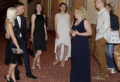 Marius Jampolskis ir Renata Uzialkaitė (kairėje) Karlovi Varų kino festivalyje