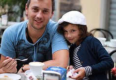 Vitalijus Jančenkovas su dukra Ieva Maja
