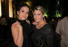 Marija Palaikytė kompanijos &bdquo;Business of Fashion&ldquo; vakarėlyje su kurso drauge Jade