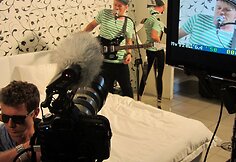 Klipo filmavimo akimirka