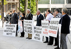 Lietuvos auk&scaron;tųjų mokyklų profesinių sąjungų susivienijimo piketas