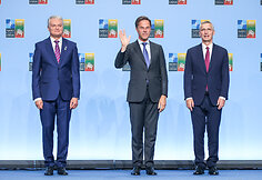 Gitanas Nausėda, Markas Rutte ir Jensas Stoltenbergas