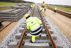 „Rail Baltica“ europinės vėžės bėgių tiesimas