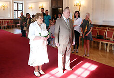 Benedikto ir Jadvygos Šapauskų deimantinių vestuvių akimirka
