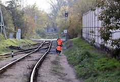 Geležinkelio at&scaron;aka R. Kalantos gatvėje Kaune