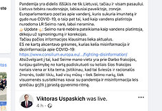 Teisingumo ministrė Evelina Dobrovolska įspėjo dėl tariamai gydančio vandens