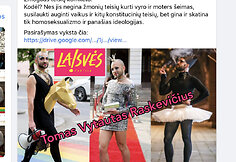 Rašto rengėjai įsitikinę, kad Tomas Vytautas Raskevičius negina teisės vyrui ir moteriai sukurti šeimą