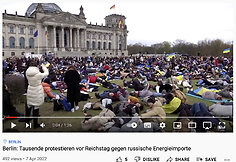 Vokietijoje vyko protestai prieš karą Ukrainoje