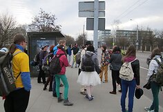 Autostopo varžybų dalyviai