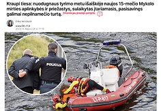 Tas pats tekstas apie tariamai naujas paauglio dingimo aplinkybes buvo paskelbtas net vietoj tikrų rašinių