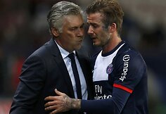 Carlo Ancelotti ir Davidas Beckhamas