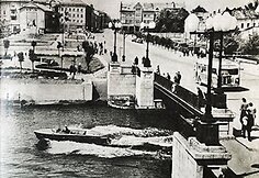 Taip 1960 metais atrodė naujasis Biržos tiltas ir buvusi Biržos gatvė. Iljos Fi&scaron;erio nuotrauka