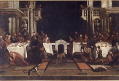 Nežinomas Venecijos XVII a. dailininkas Paolo Veronese. Puota fariziejaus Simono namuose. XVII a., Lietuvos nacionalinis dailės muziejus