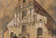 Juozas Kamarauskas. Vilniaus Pranci&scaron;konų bažnyčia. 1897 m. Lietuvos nacionalinis dailės muziejus.