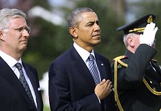 B.Obama ir Belgijos karalius Phillipe'as amerikiečių kapinėse