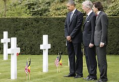 B.Obama ir Belgijos karalius Phillipe'as amerikiečių kapinėse