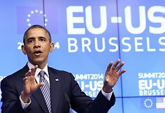 Barackas Obama ES ir JAV vir&scaron;ūnių susitikime Briuselyje