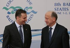 Lenkijos užsienio reikalų ministras Radoslawas Sikorskis ir Andrius Kubilius