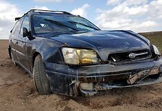 „Subaru“ avarija prie Švenčionių