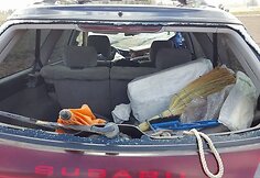 „Subaru“ avarija prie Švenčionių