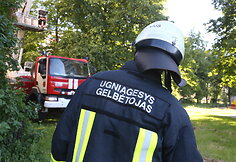 Gaisras Tuskulėnų gatvėje Vilniuje