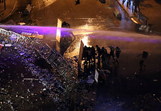 Protestuotojų ir policijos susirėmimai Beirute