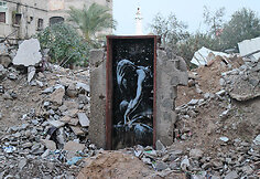 Banksy kūrinys Vakarų krante