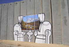 Banksy kūrinys Vakarų krante